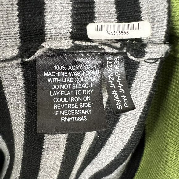 Eliza J Womens Green Gray Strip Colorblock Long Sleeve Sweater Shift Dress Large - Picture 6 of 6